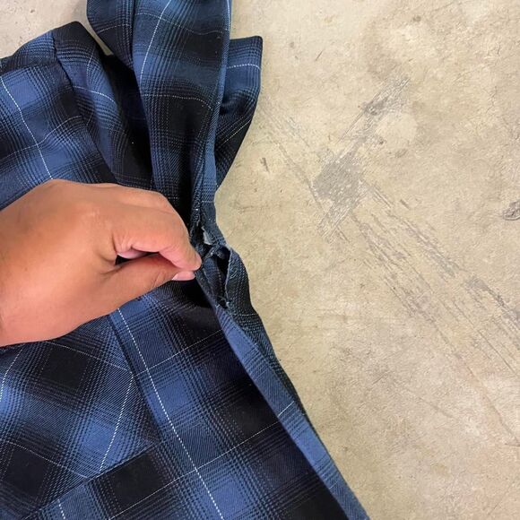 Dixxon Flannel Black And Blue Long sleeve pearl snap y2k Mens size LT large tall - Picture 3 of 3